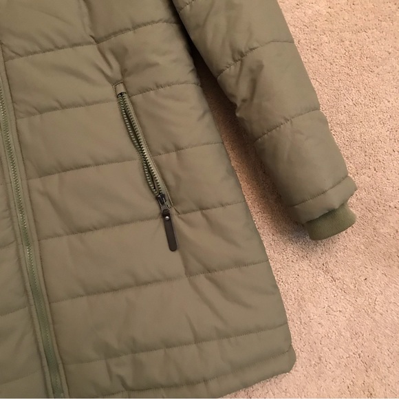 Maralyn Me Winter Coat Jacket Womens Large Junior Army Green Puffer Hooded - Picture 11 of 14